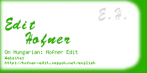 edit hofner business card